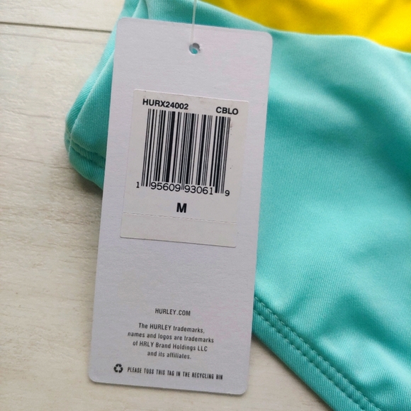 HURLEY NEW Color Block Triangle Bikini Top & V Bottoms - Picture 11 of 11